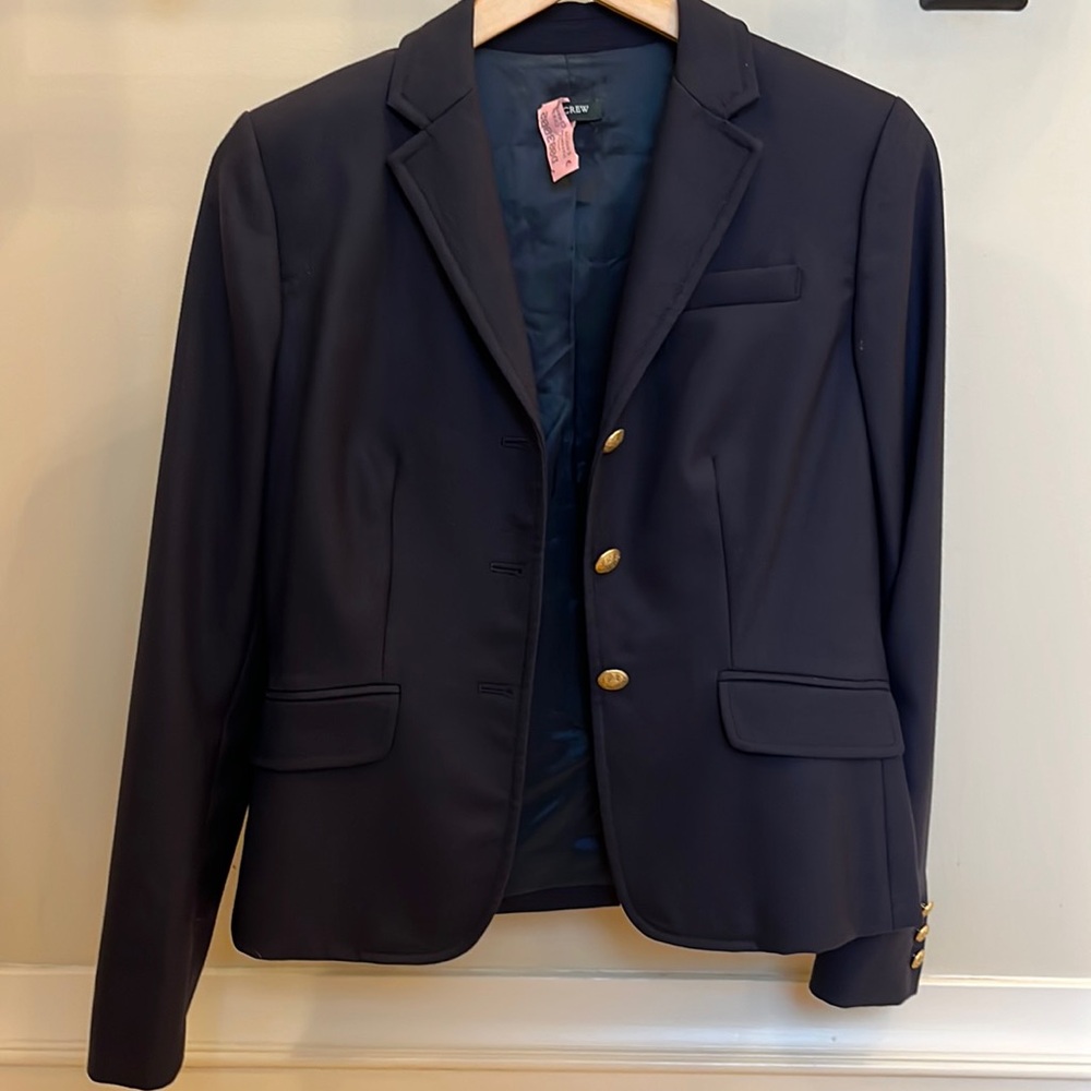 J. Crew Navy Wool Blazer/ Size 4